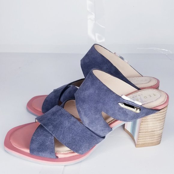 SOLD Ted Baker Gray Suede Sandals Size 36.5 US 6 /6.5 - Picture 1 of 8